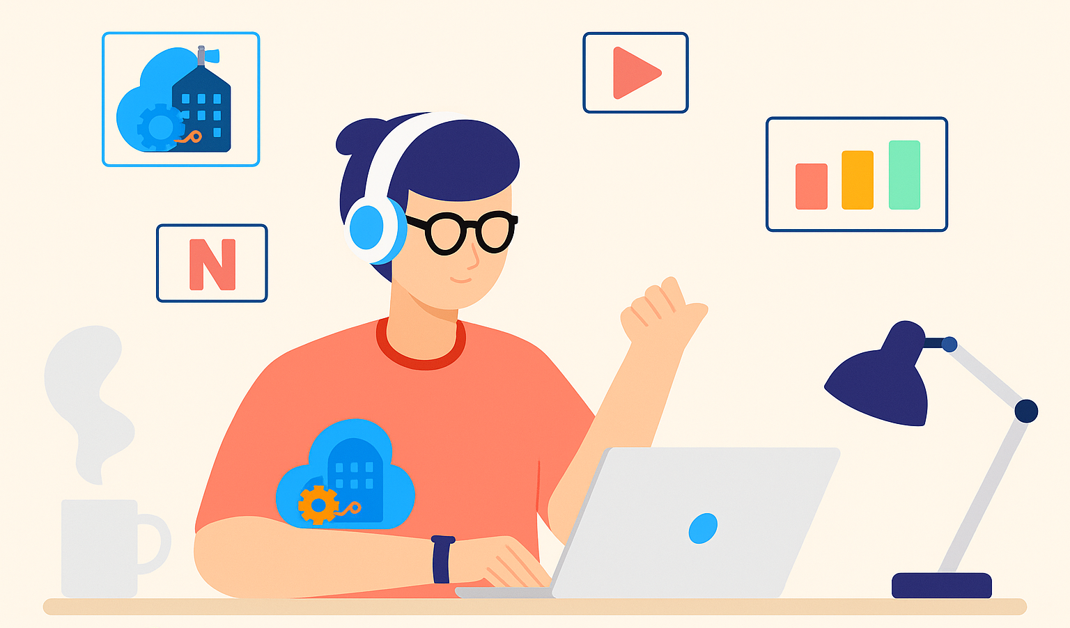 Hotel Automation Illustration